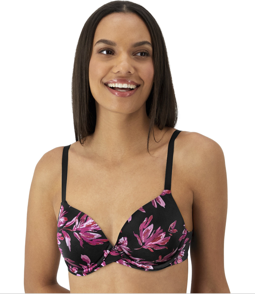 Maidenform One Fab Fit 2.0 T-Shirt Shaping Underwire Bra Luxe Bloom Size 34C